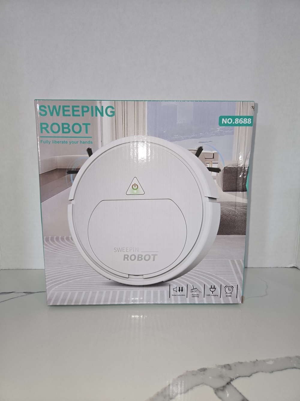 Sweeping Robot - White Robotic Vacuum Cleaner